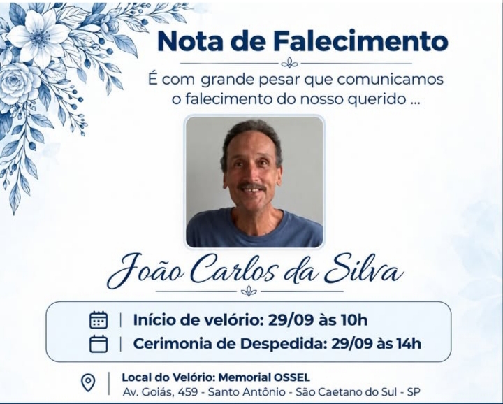  Itupevenses prestam últimas homenagens a João Carlos da Silva nas redes sociais